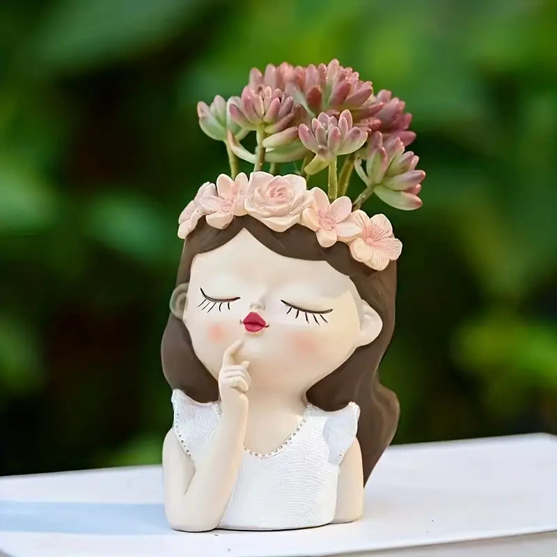Small Desktop Fairy Resin Flower Pot