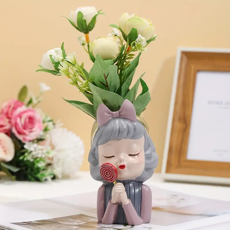Small Desktop Fairy Resin Flower Pot